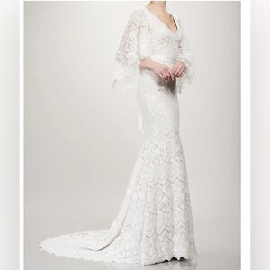 New! Theia Sandy lace wedding dress size 12